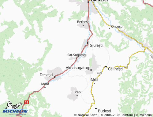 MICHELIN Sat-Șugatag map - ViaMichelin