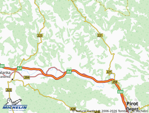 Carte MICHELIN Vranište - ViaMichelin
