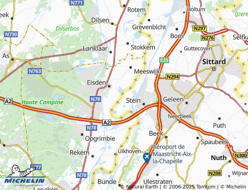 MICHELIN Maasband map - ViaMichelin