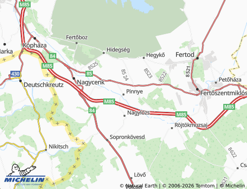 MICHELIN Pinnye map - ViaMichelin
