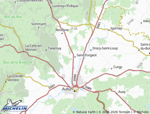 Mapa MICHELIN Saint-Forgeot - ViaMichelin