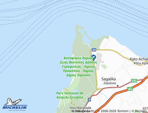 MICHELIN Kalogria map - ViaMichelin