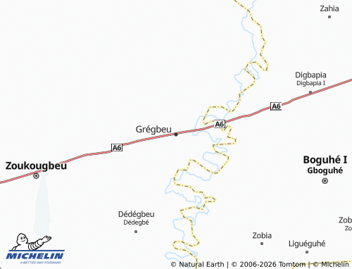 Mappa MICHELIN Grégbeu - ViaMichelin