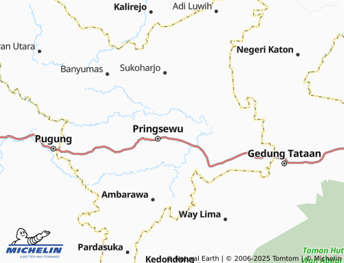 MICHELIN Pringsewu Utara map - ViaMichelin