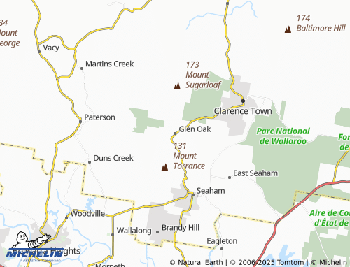 MICHELIN Glen Oak map - ViaMichelin