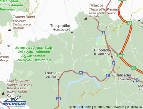 MICHELIN Tyrgia map - ViaMichelin