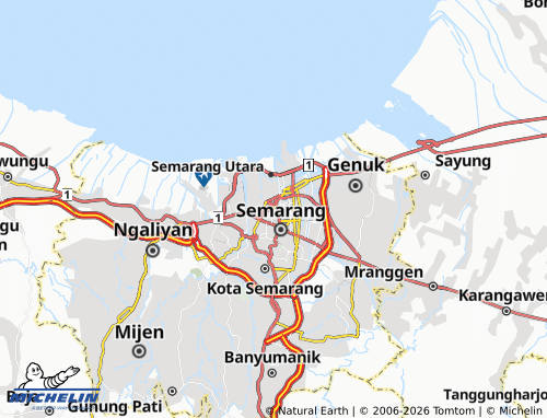 MICHELIN Semarang Tengah map - ViaMichelin