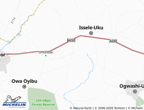 MICHELIN Obior map - ViaMichelin