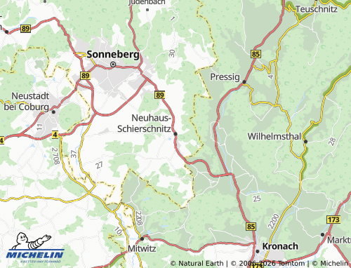 MICHELIN Neuhaus-Schierschnitz map - ViaMichelin