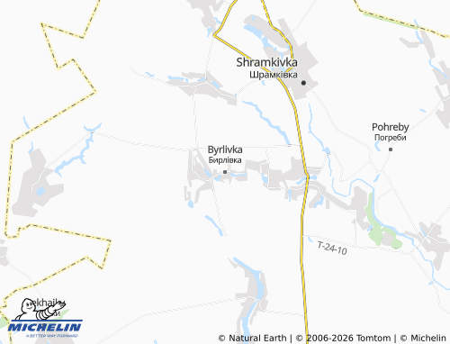 Mapa MICHELIN Byrlivka - ViaMichelin