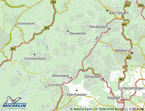 Mapa MICHELIN Berneck-Bruderhaus - ViaMichelin