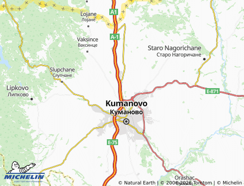 Mapa MICHELIN Dolno Konjare - ViaMichelin