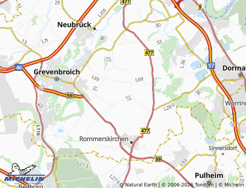 MICHELIN Ueckinghoven map - ViaMichelin