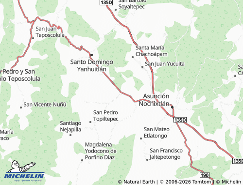MICHELIN San Mateo Yucucuy map - ViaMichelin