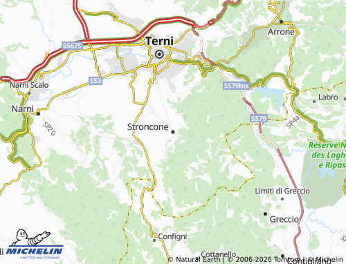 Mapa MICHELIN Stroncone - ViaMichelin