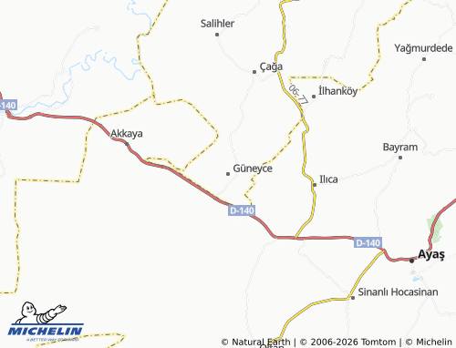 MICHELIN Güneyce map - ViaMichelin
