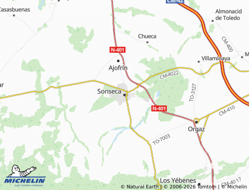 Carte MICHELIN Sonseca - ViaMichelin
