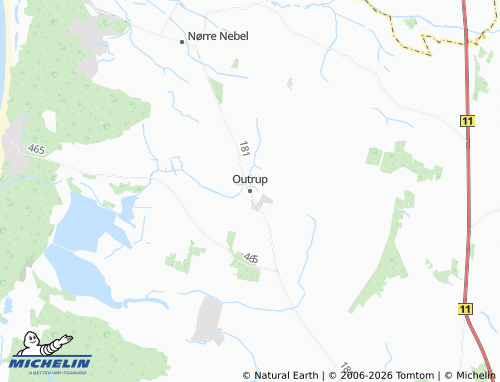 Kaart MICHELIN Outrup - ViaMichelin