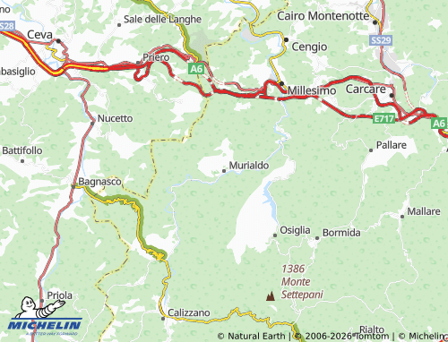 MICHELIN Murialdo map - ViaMichelin