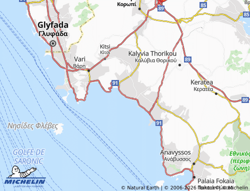 Mapa MICHELIN Agios Dimitrios - ViaMichelin