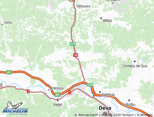 MICHELIN Fornădia map - ViaMichelin