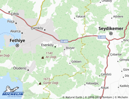 Mappa MICHELIN Bozyer - ViaMichelin