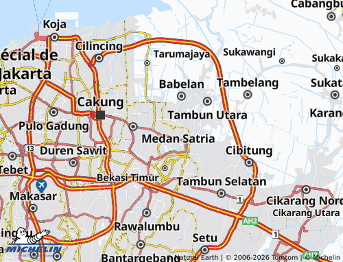 MICHELIN-Landkarte Bekasi Utara - ViaMichelin