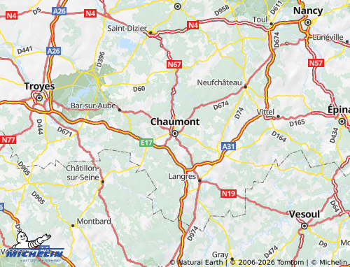 Mappa MICHELIN Alta Marna - ViaMichelin