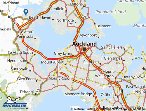 Mapa MICHELIN Grey Lynn - ViaMichelin