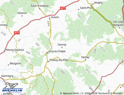Carte MICHELIN Davrey - ViaMichelin