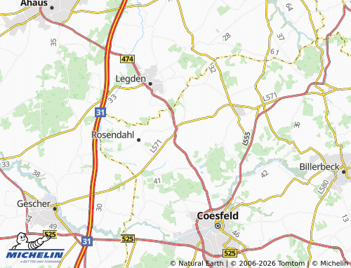 MICHELIN Riege map - ViaMichelin