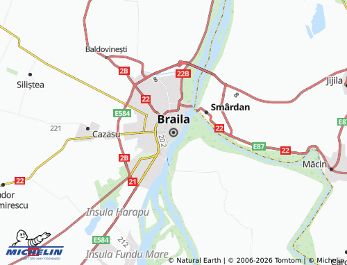 Carte MICHELIN Braila - ViaMichelin
