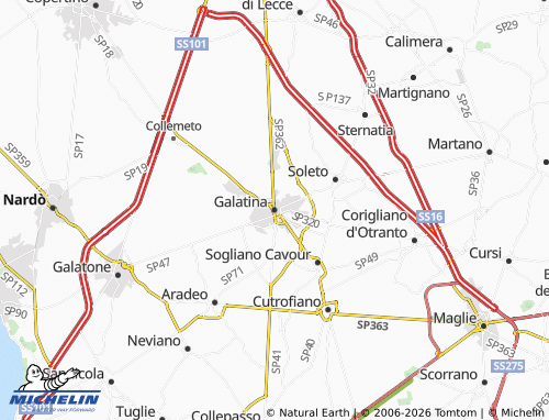 MICHELIN Galatina map - ViaMichelin