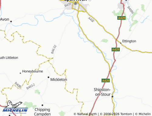 Carte MICHELIN Admington - ViaMichelin
