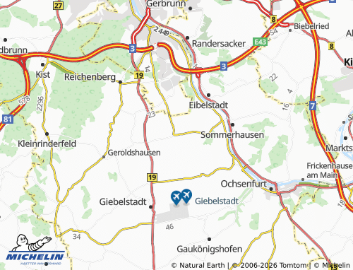 Mapa MICHELIN Fuchsstadt - ViaMichelin