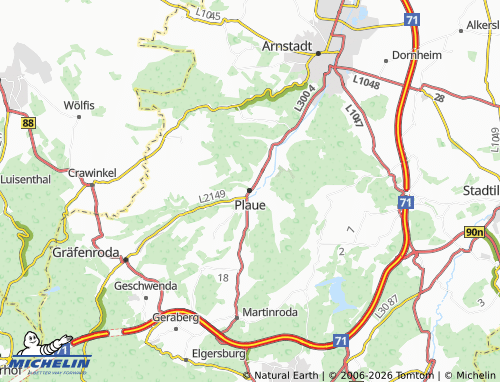 MICHELIN Plaue map - ViaMichelin