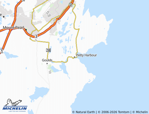 Mapa MICHELIN Petty Harbour - ViaMichelin