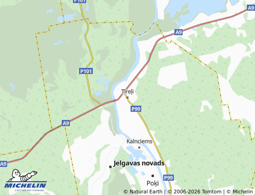 Mapa MICHELIN Tīreļi - ViaMichelin