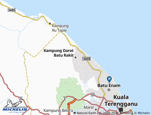 MICHELIN Kampung Darat Batu Rakit map - ViaMichelin