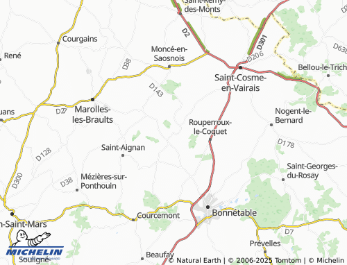 MICHELIN-Landkarte Courcival - ViaMichelin