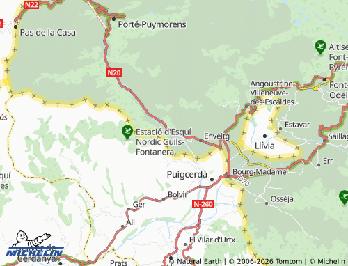 Carte MICHELIN Latour-de-Carol - ViaMichelin