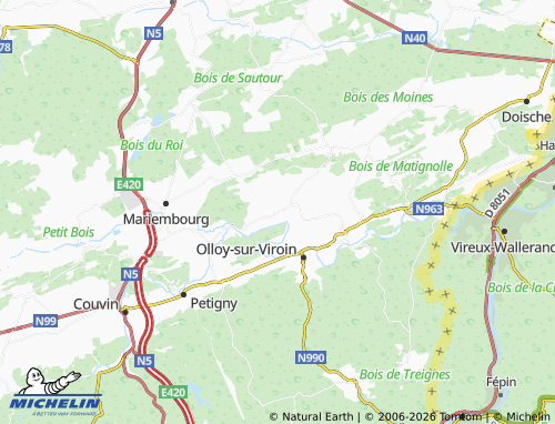 Kaart MICHELIN Dourbes - ViaMichelin