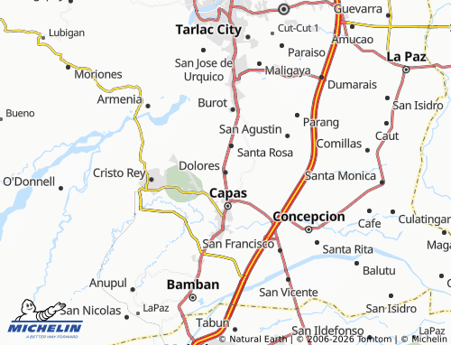 MICHELIN Dolores map - ViaMichelin