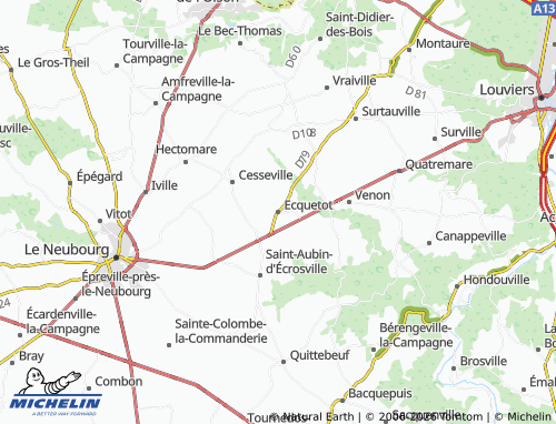MICHELIN Ecquetot map - ViaMichelin