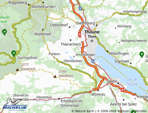 MICHELIN Amsoldingen map - ViaMichelin