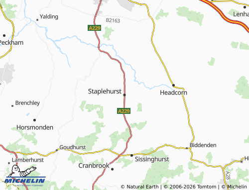 Carte MICHELIN Staplehurst - ViaMichelin