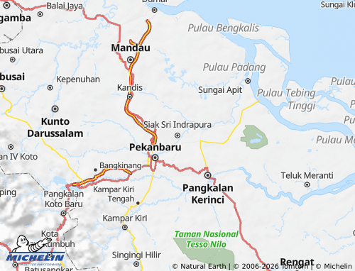 MICHELIN Siak map - ViaMichelin