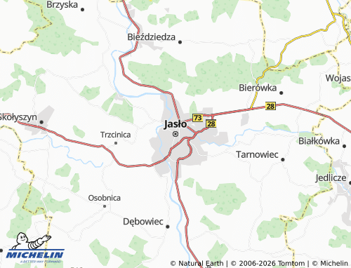 MICHELIN Jasło map - ViaMichelin