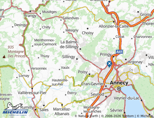 Mappa MICHELIN Sillingy - ViaMichelin
