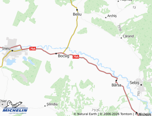 Mapa MICHELIN Mânerău - ViaMichelin
